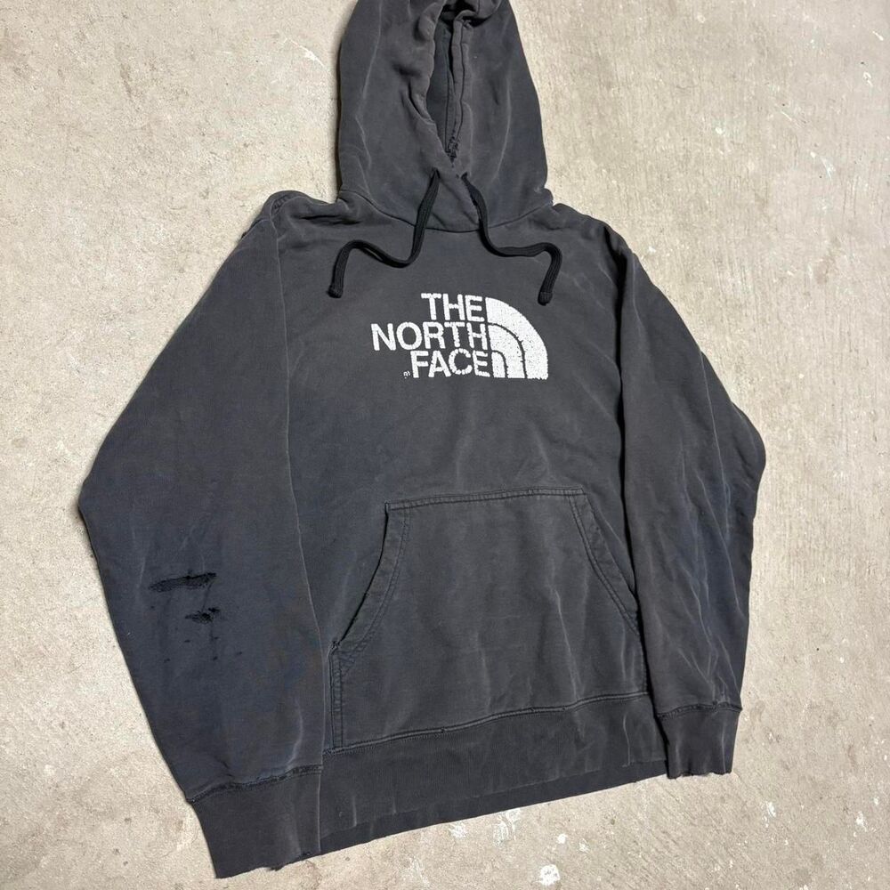 The-north-face Men's Grey and Black Hoodie
